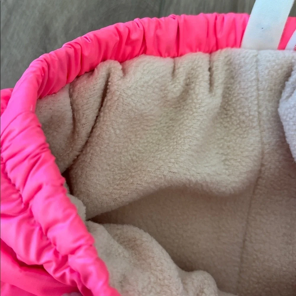 J. Crew Neon Pink Baby Puffer snow  Pants size 12-18 months NWOT